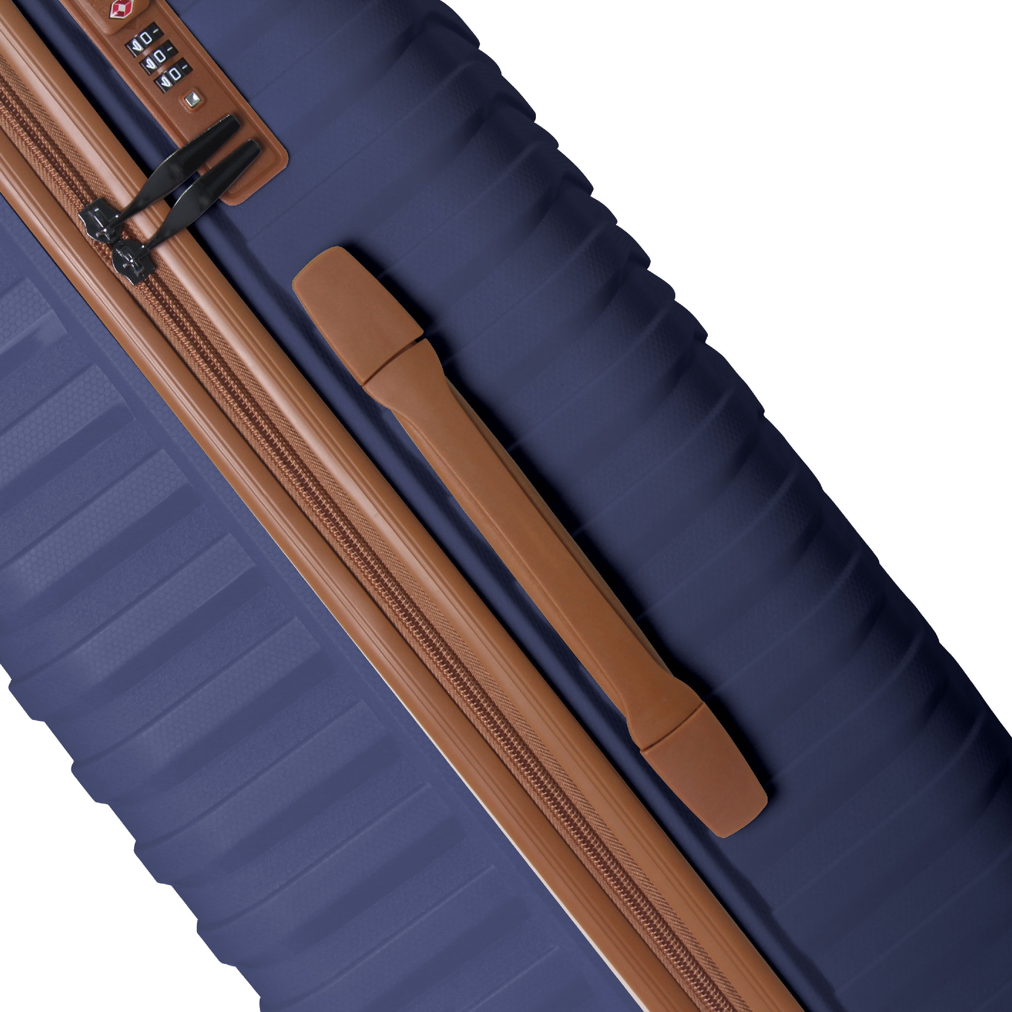 3-Piece Luggage Sets (20", 24", 28"), Suitcase With Wheels, Hardside Suitcase With Four Spinner Wheels And Scratch-Resistant Surface, Navy Blue_voghion.com